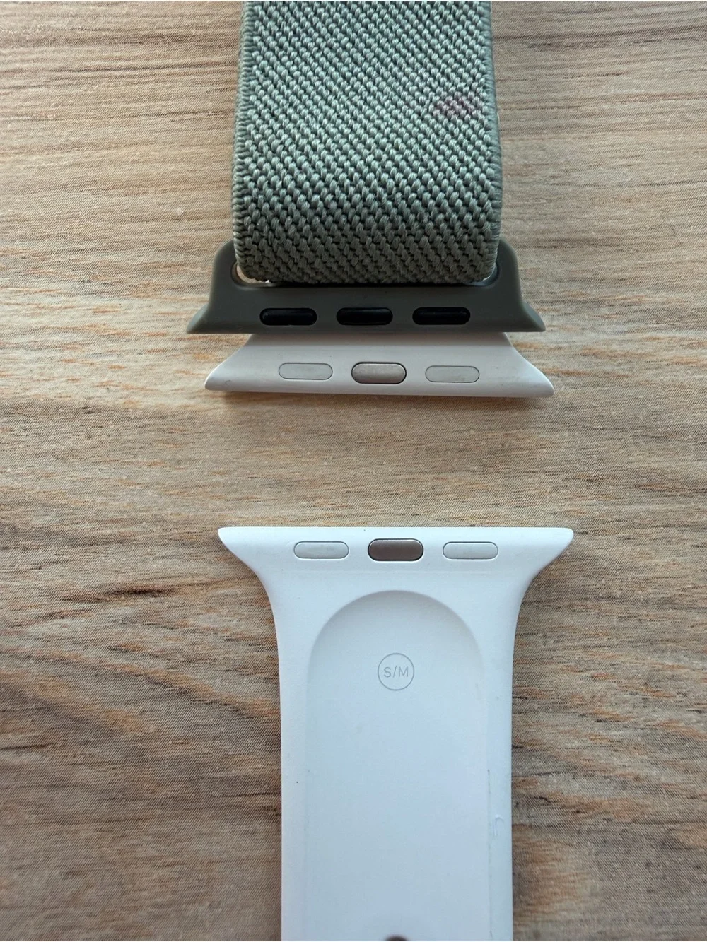 Apple 42mm Sport Silicone & Woven Watch Bands - White, Olive, Sand, Mauve S/M